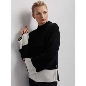 VARLEY Panama Knit Sweater Black & White Size: XS